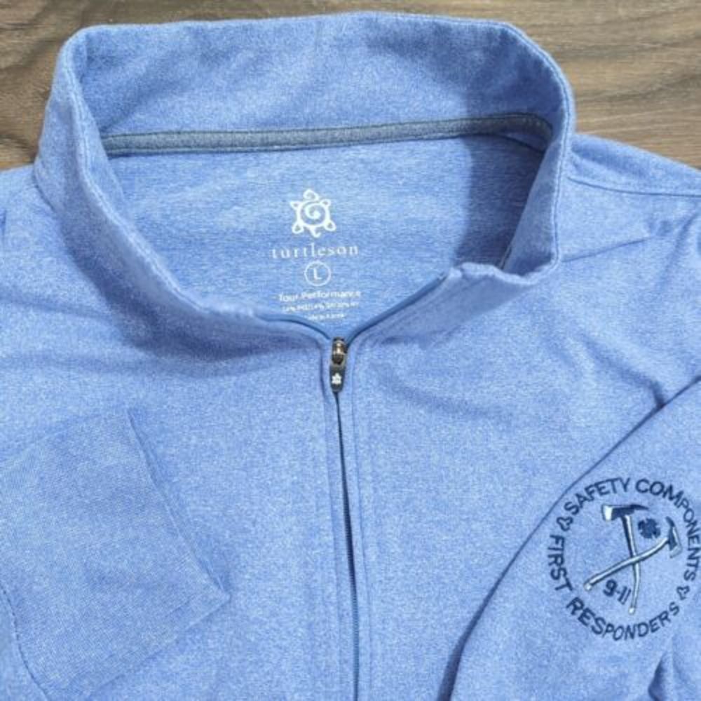 Turtleson‎ Tour Performance 1/4 Zip Golf Pullover Mens L First Responders 9/11